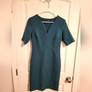Banana Republic Hunter Green Fitted Dress Size 0